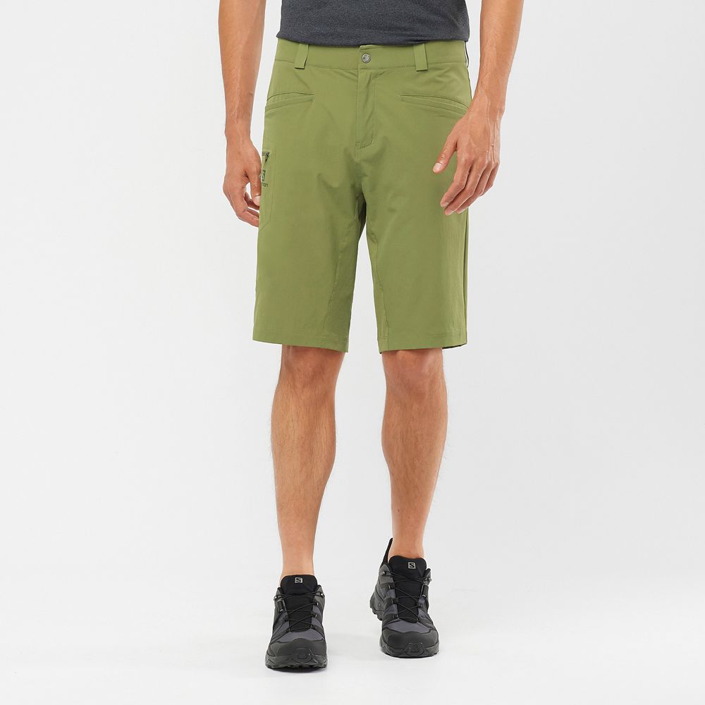 SALOMON WAYFARER ALL SEASON STRAIGHT M Philippines - Men's Shorts - Olive Green | 613824-EXO